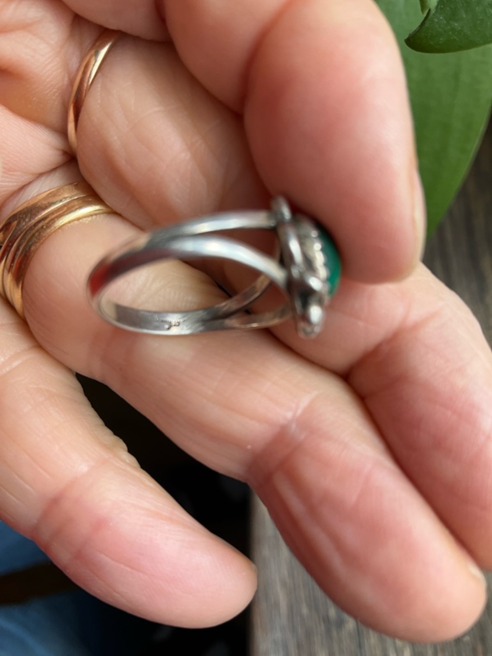 Vintage malachite Native ring - Picture 4 of 10